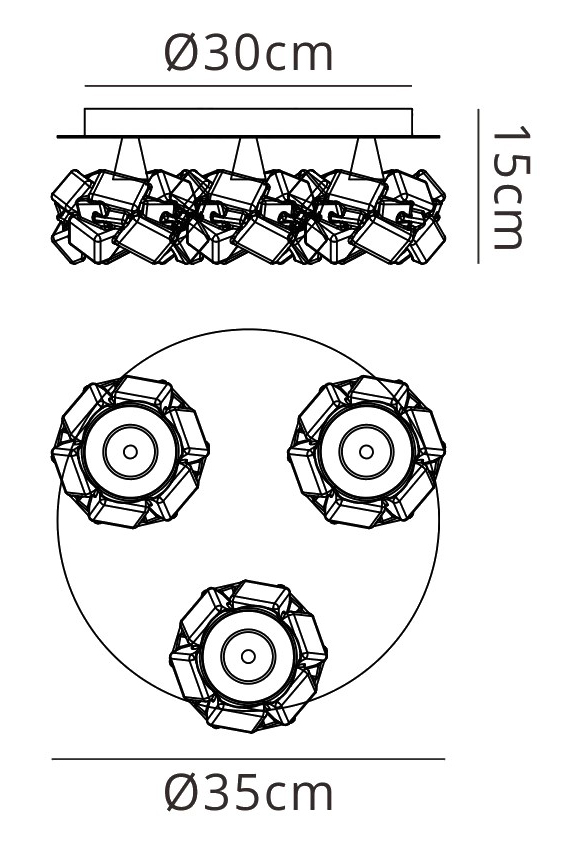 Artic Ceiling Lights Mantra Flush Fittings